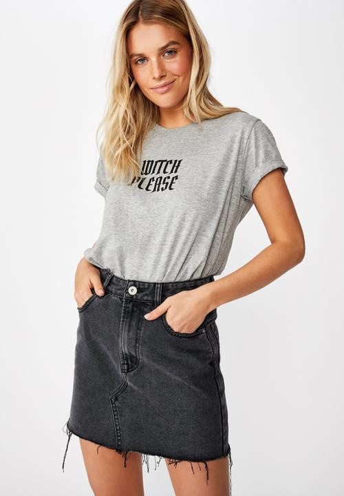 Cotton On - Classic slogan T-shirt - grey