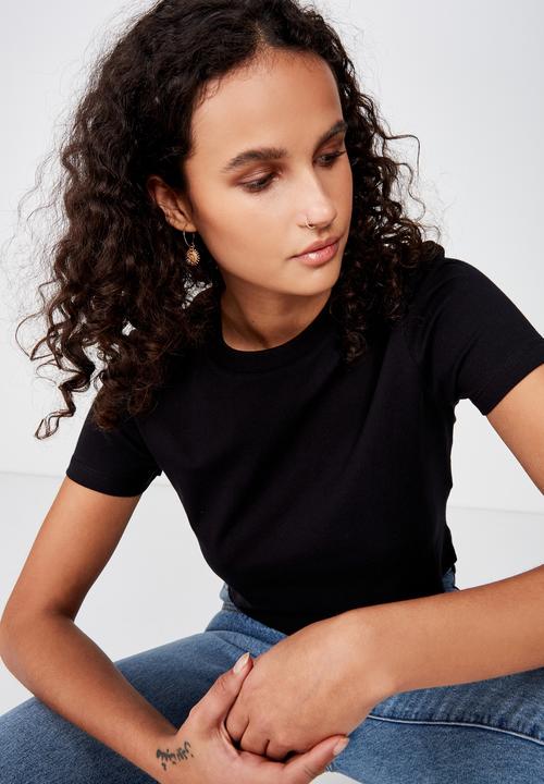 Cotton On - The one baby tee  - black