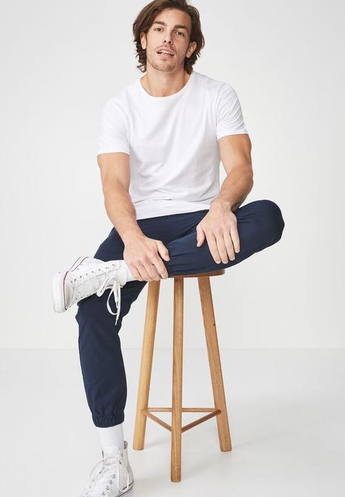 Cotton On - Drake cuffed pant - navy