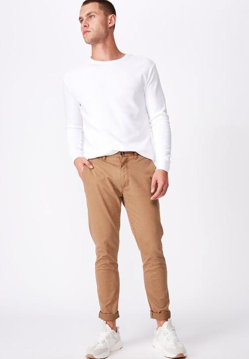 Cotton On - Skinny stretch chino - tan 