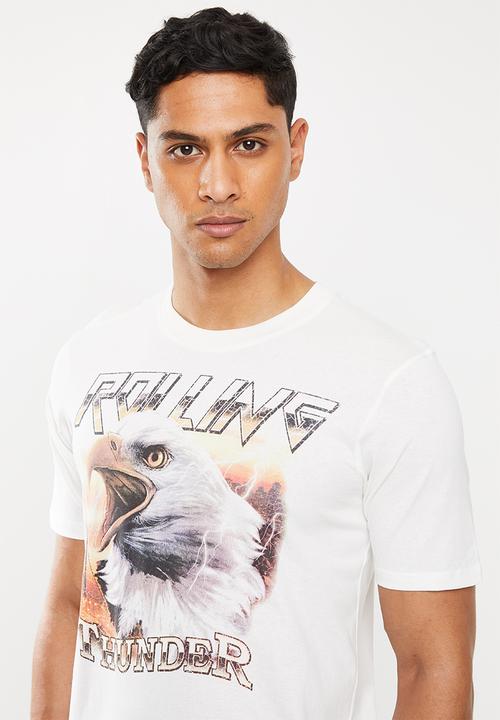 Cotton On - Rolling thunder Tbar moto T-shirt - white