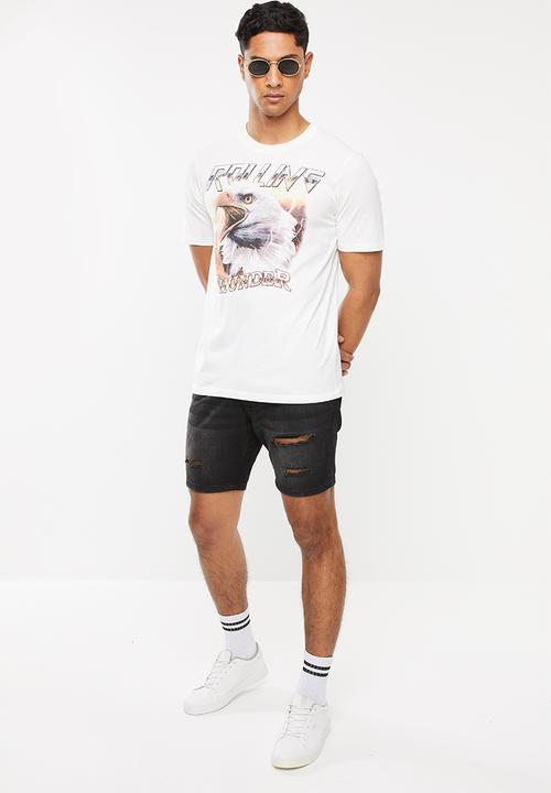 Cotton On - Rolling thunder Tbar moto T-shirt - white
