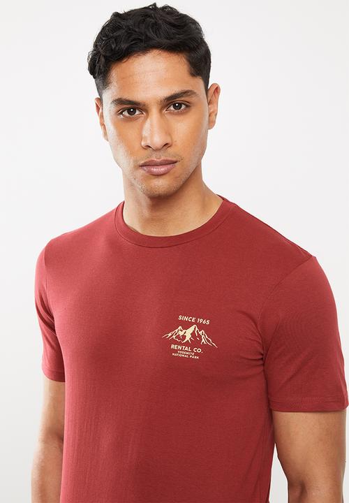 Cotton On - Yosemite Tbar souvenir T-shirt - red