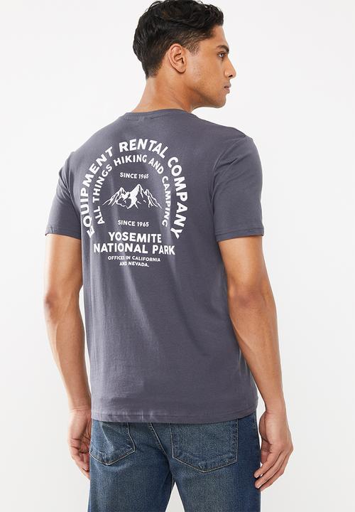 Cotton On - Yosemite Tbar souvenir T-shirt - grey / blue