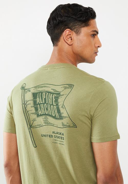 Cotton On - Alpine anchor Tbar souvenir T-shirt - khaki