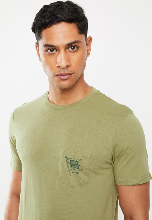 Cotton On - Alpine anchor Tbar souvenir T-shirt - khaki