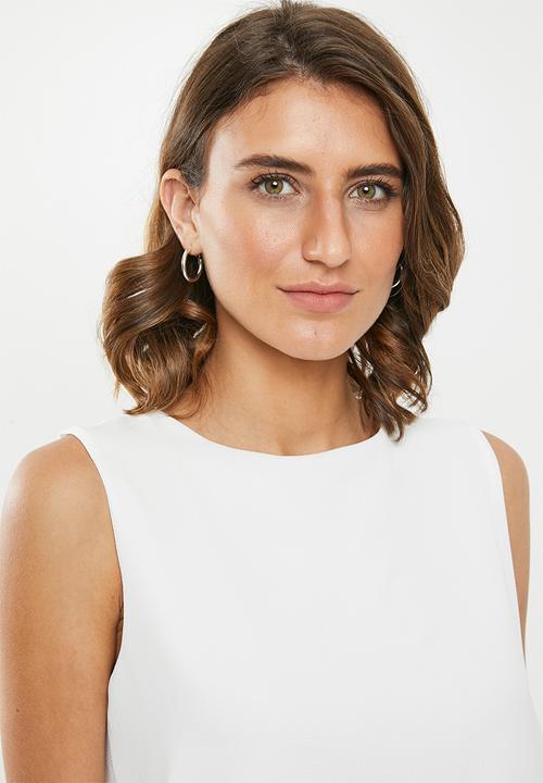 edit - Double layer vest - white