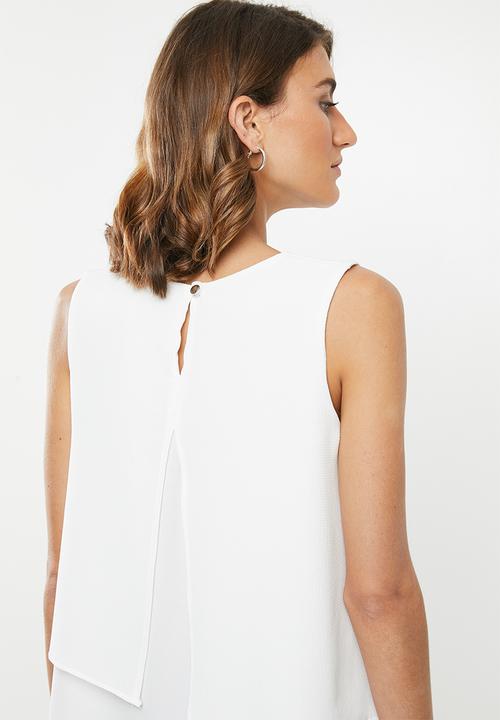edit - Double layer vest - white