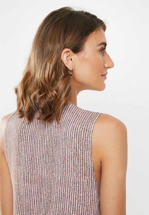 edit - Sleeveless shell top - multi