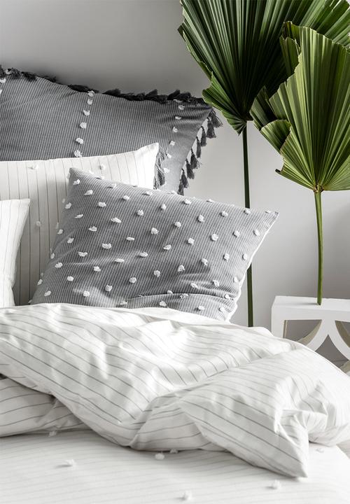 Linen House - Anya duvet cover set - smoke