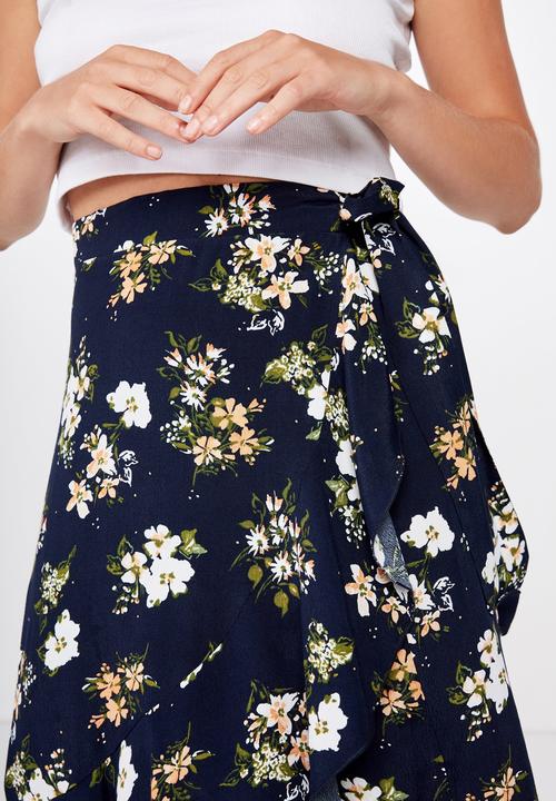 Cotton On - Ella midi skirt  - navy 