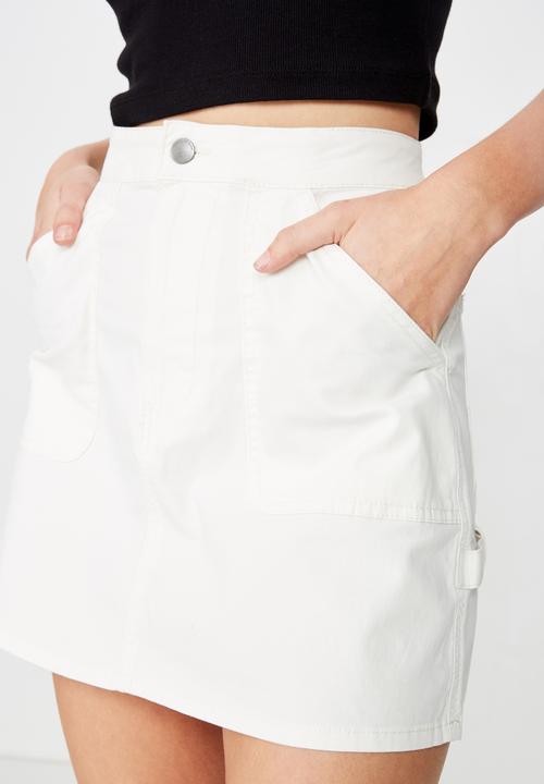 Cotton On - Kasha utility mini skirt - cream