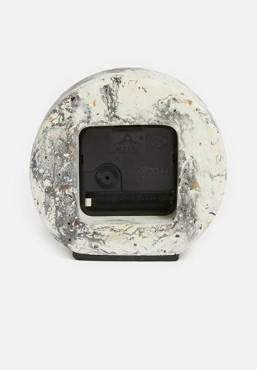 Sixth Floor - Desk clock - grey marble