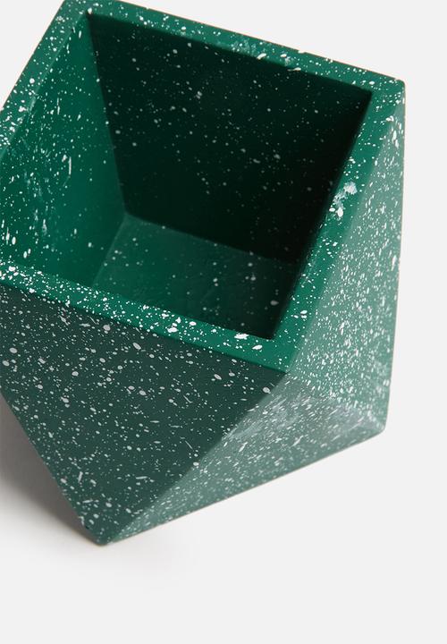 Sixth Floor - Terrazzo desk planter - green