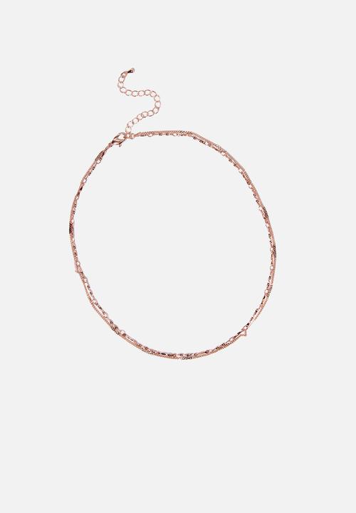 Cotton On - Pyxis modern metals pearl choker  - rose gold