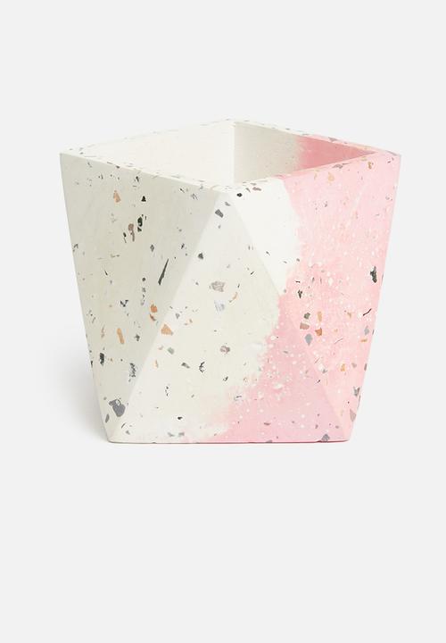 Sixth Floor - Terrazzo desk planter - pink