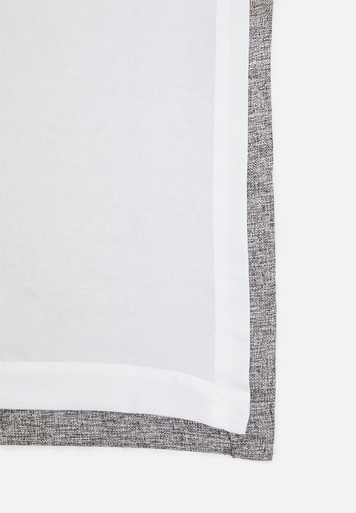 Sheraton Textiles - Manhattan taped curtain - charcoal melange