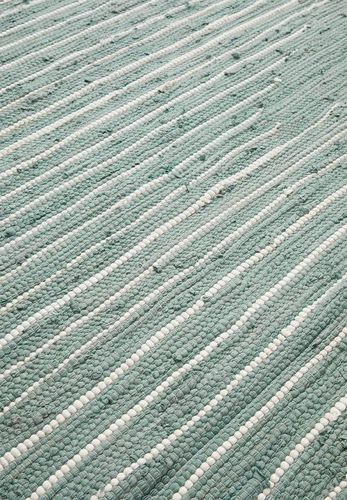 Sixth Floor - Empires chindi woven rug - duck egg
