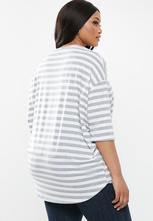 edit Plus - Classic T-shirt (plus) - grey & white 