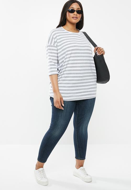 edit Plus - Classic T-shirt (plus) - grey & white 