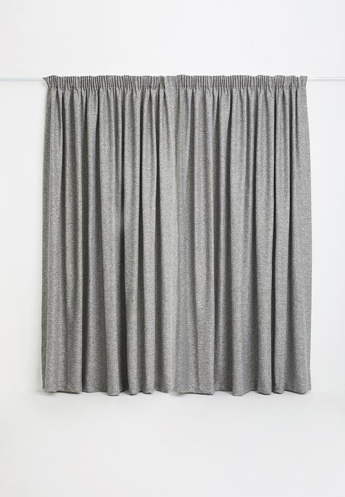 Sheraton Textiles - Manhattan taped curtain - charcoal melange