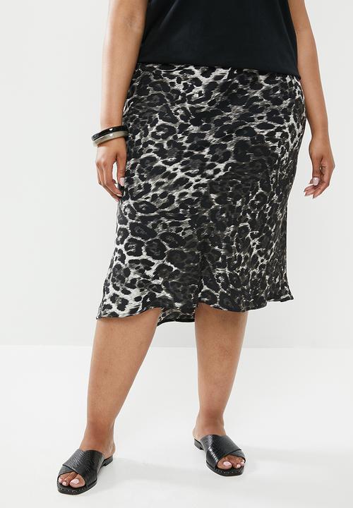 Superbalist - Bias cut skirt - black & grey
