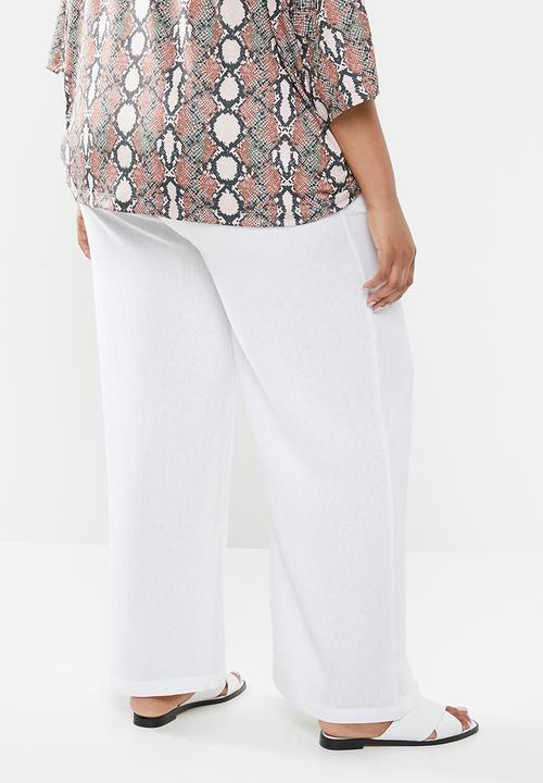 edit Plus - Wide leg pant - white