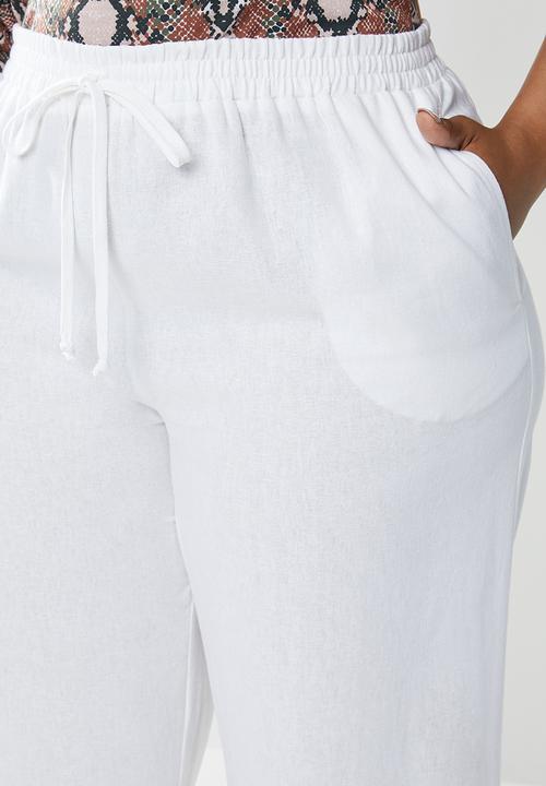 edit Plus - Wide leg pant - white