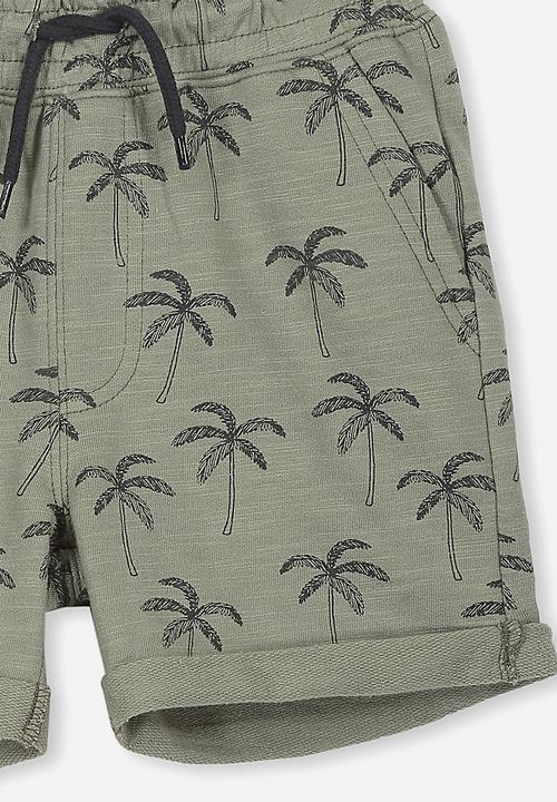 Cotton On - Henry slouch short - green & black 