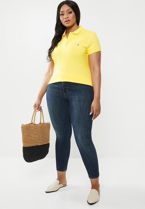 POLO - Plus size margot stretch golfer - yellow