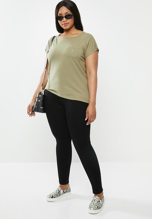 POLO - Plus size - ivy capped sleeve tee - green