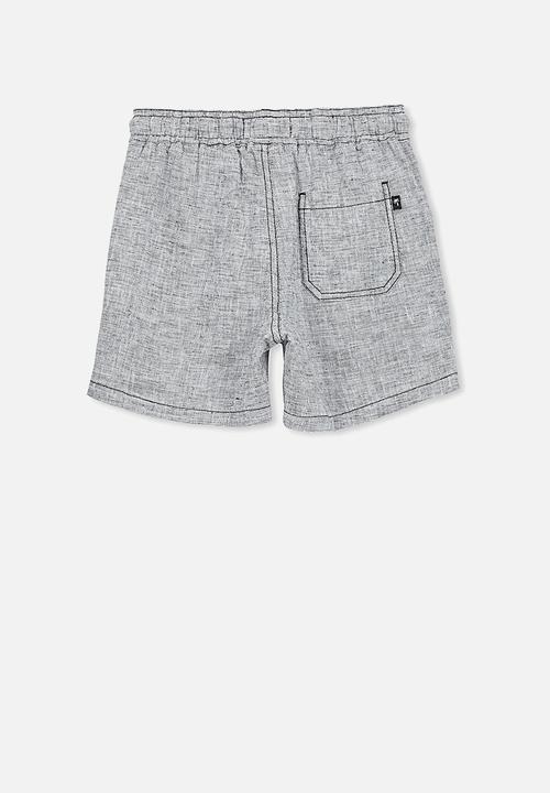Cotton On - Los cabos short - black & white