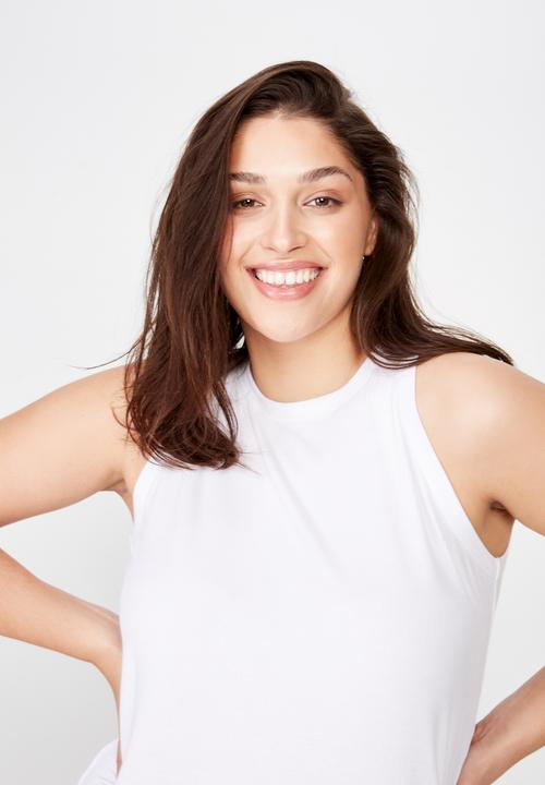 Cotton On - Curve girlfriend tank  - white
