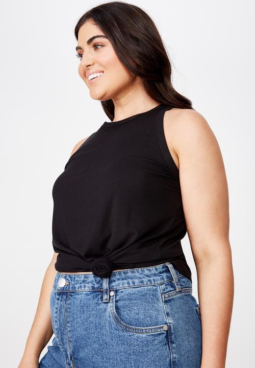 Cotton On - Curve girlfriend tank  - black