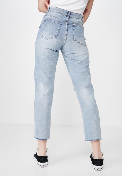 Factorie - Distressed mom jean - blue
