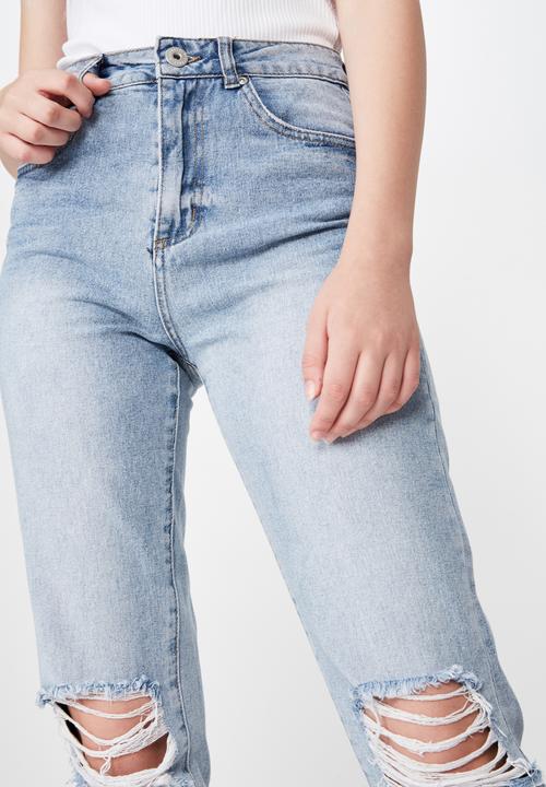 Factorie - Distressed mom jean - blue