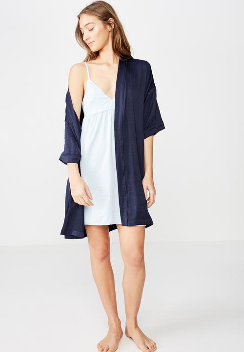 Cotton On - Textured kimono  - navy