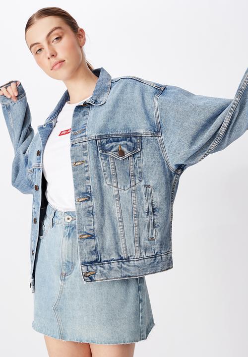 Factorie - Oversized denim jacket - blue