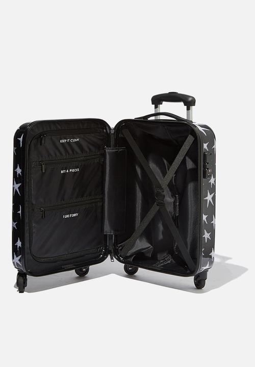 Typo - Tsa small suitcase - black & white
