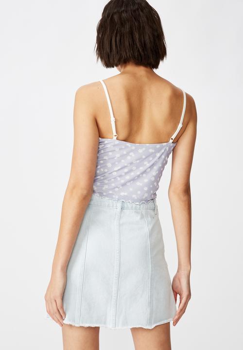 Factorie - Button thru denim skirt  - blue
