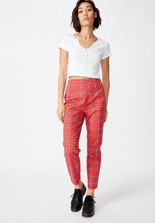 Factorie - Stretch skinny pant  - red