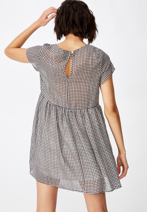 Factorie - Babydoll dress  - white & black 