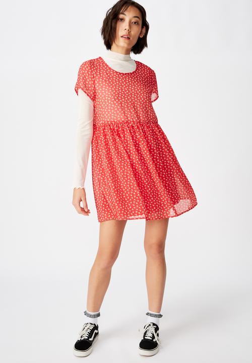 Factorie - Babydoll dress  - red