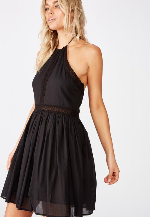 going out halter dress Tinisie Halter Mini Dress Black