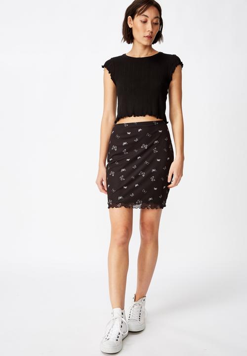Factorie - Mesh skirt  - black