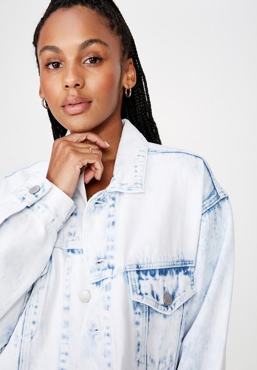 Factorie - Oversized denim jacket  - blue