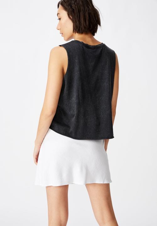 Factorie - Textured mini skirt  - white