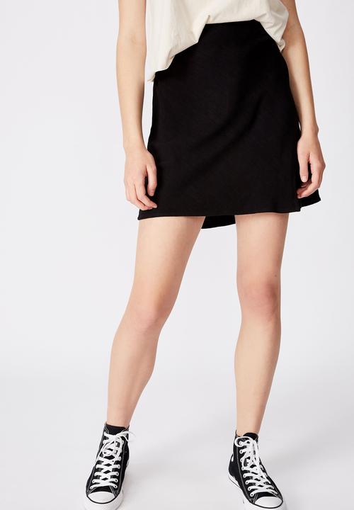 Factorie - Textured mini skirt  - black