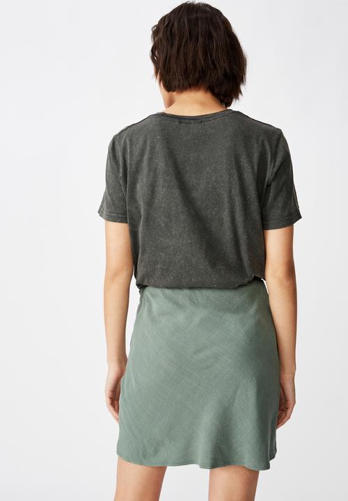 Factorie - Textured mini skirt  - green