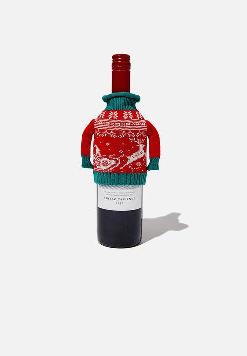Typo - Wine sweater bag - red & green
